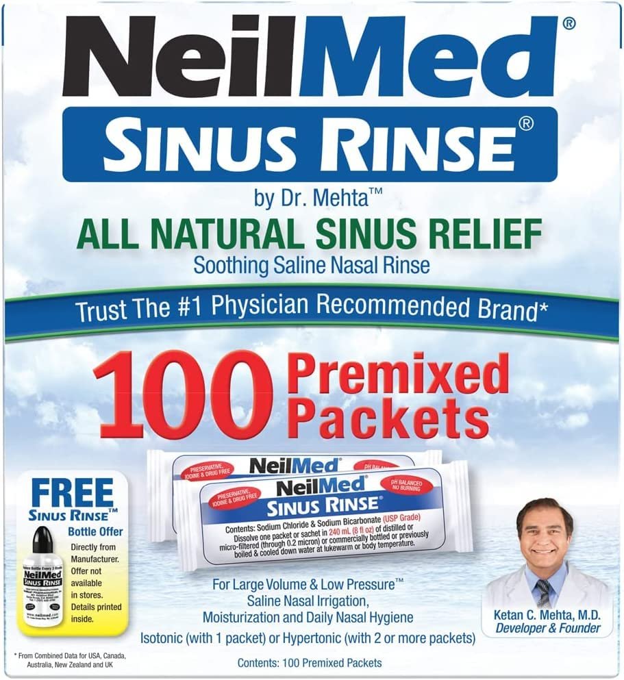 NeilMed Sinus Rinse Premixed Refill Packets 100 ct.