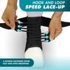 Med Spec ASO Speed Lacer (Medium, Black)  Ankle Brace for Sprained Ankle and Peroneal Tendonitis, Orthopedic Ankle Support for Men, Women, Adults, Teens and Kids, Sports Injury Recovery, 223614 view 2