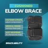BraceAbility Bursitis Elbow Pad Brace | Compression Arm Sleeve Wrap with Padded Soft Support Cushion for Olecranon Joint Pain, Bursa Protection, Arthritis & Tendonitis Relief (S/M) view 3