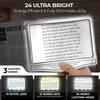 MAGNIPROS Patented 3X Large LED Page Magnifier for Reading | Eye Caring 3 Color Light Modes & Anti-Glare Lens to Reduce Eye Strain-Perfect for Small Prints, Aging Eyes, Low Vision and Seniors view 3