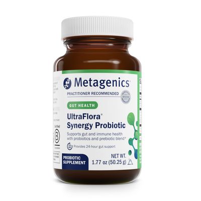 Metagenics UltraFlora Synergy - Probiotic & Prebiotic Powder with L. acidophilus NCFM & B. lactis Bi07 - Supports Digestive Health, Bloating Relief & Immune Function - GlutenFree - 1.77 oz