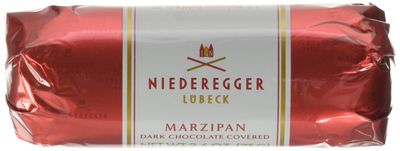 Niederegger Classic Marzipan Loaf Covered with Crisp & Dark Chocolate | Ultimate Marzipan Masterpiece | Premium Quality Ingredients | Handcrafted in Germany | Kosher | Pack of 20 | 2.6 oz (75g) each