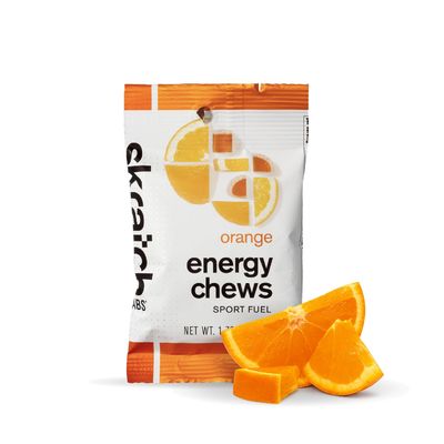 Skratch Labs Energy Chews | Gummies for Running, Cycling, and Sports Performance | Gel Alternative | Orange (10 Pack) | Gluten Free, Vegan