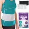 BraceAbility Umbilical Hernia Belt - Abdominal Binder Truss with Compression Pad for Belly Button, Navel, Ventral, Epigastric, Hiatal Hernia Relief, Surgery Brace for Men or Women (L/XL 5" White) view 1