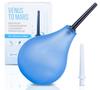 Clear Enema Bulb Kit  Anal Douche for Men and Women  7oz with 2 Replaceable Nozzles - Easily See Water Level with Transparent Design  BPA and Phthalates Free (Blue) view 1
