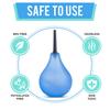 Clear Enema Bulb Kit  Anal Douche for Men and Women  7oz with 2 Replaceable Nozzles - Easily See Water Level with Transparent Design  BPA and Phthalates Free (Blue) view 4