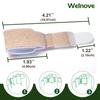 Welnove 6Pcs Hammer Toe Straightener, Hammer Toe Splints, Toe Wraps Cushioned Bandages for Correcting Hammer Toes, Broken, Bent, Curled, Crooked & Overlapping Toes (Beige) view 2