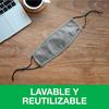 3M Daily Face Mask, Reusable, Washable, Adjustable Ear Loops, Lightweight Cotton Fabric, 3 Pack view 3