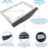 MagniPros 3X Large Ultra Bright LED Page Magnifier- 12 Anti-Glare Dimmable LEDs, Provide More Evenly Lit Viewing Area, Relieve Eye Strain|for Reading Small Prints & Low Vision view 1