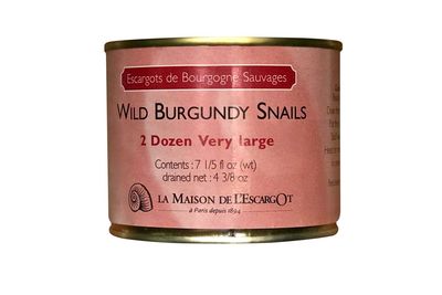 Premium Escargot Wild Burgundy Snails Rated Number One Best For Escargot Recipes, Various Sizes (2 Dozen Very Large)