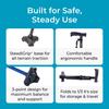 HurryCane Freedom Edition Foldable Walking Cane With T Handle - Enhanced Mobility Support - Patented SteadiGrip Base - Adjustable Height - Lightweight Foldable Design - Black view 3