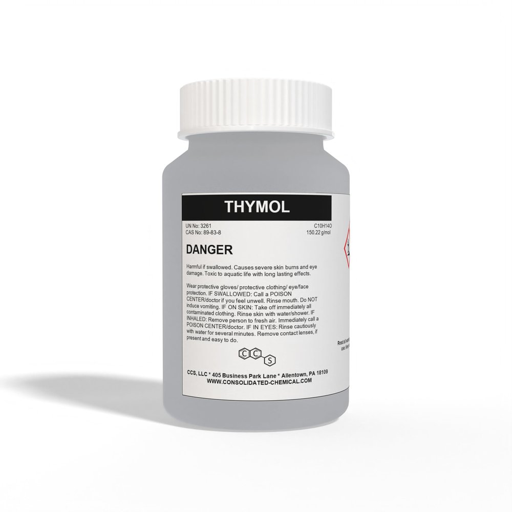 CCS CONSOLIDATED CHEMICAL & SOLVENTS Thymol Crystals High Purity Aroma Compound 25g