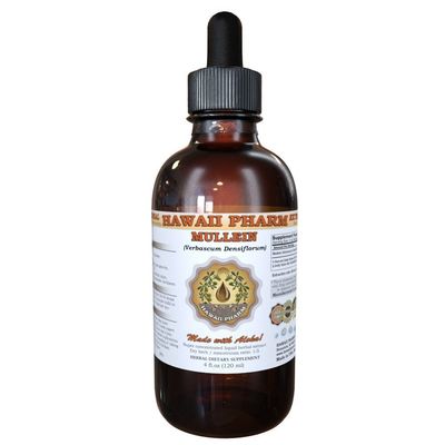 Mullein Liquid Extract, Organic Mullein (Verbascum densiflorum) Tincture, Herbal Supplement, Hawaii Pharm, Made in USA, Hawaii Pharm, Made in USA 2 fl.oz