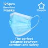 Litepak 125-Pack Disposable Face Mask Premium Comfort Earloops with Dispenser Box view 4