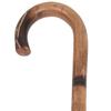 PCP Solid Oak Wood Cane, Round Handle, Crook Style, Walking Aid with Slip Resistant Rubber Grips, Large Grip view 1