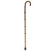 PCP Solid Oak Wood Cane, Round Handle, Crook Style, Walking Aid with Slip Resistant Rubber Grips, Large Grip view 4