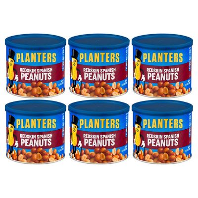 Planters Peanuts, Spanish Red skin with Sea Salt (12.5 Ounce (Pack of 6))