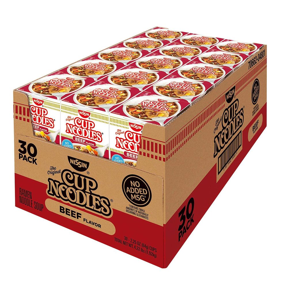 Product of Nissin Cup Noodles Beef Flavor Soup, 24 pk./2.25 oz. [Biz Discount]