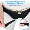 Tenbon Inguinal Hernia Belt for Men & Women - Adjustable Bilateral/Double Inguinal, Groin Hernia Support Truss for Pre & Post Surgery with 2 Removable Pads, Breathable & Discreet Wear Under Clothes (X-Large) view 3