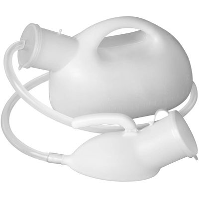 Men's Urinal with Hand-held Portable Urine Cup 2000 ml Large Capacity Male urinals for Elderly Hospital beds Wheelchair (White)